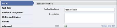 Application name and icon