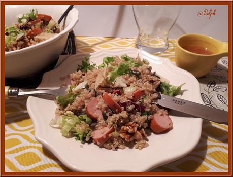 Salade de Quinoa, Noix et Saucisses Salade de Quinoa, Noix et Saucisses