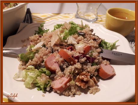 Salade de Quinoa, Noix et Saucisses Salade de Quinoa, Noix et Saucisses