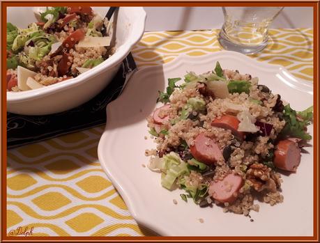 Salade de Quinoa, Noix et Saucisses Salade de Quinoa, Noix et Saucisses