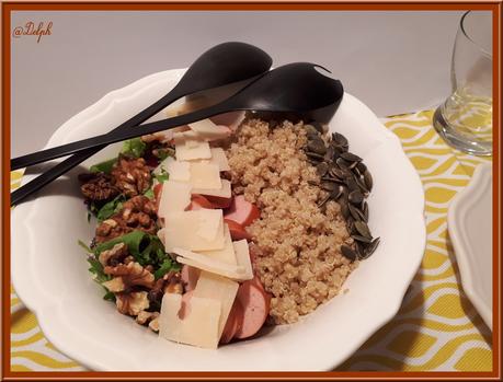 Salade de Quinoa, Noix et Saucisses Salade de Quinoa, Noix et Saucisses