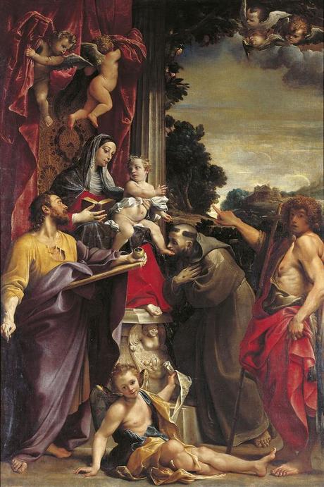Carrache Vierge et saints 1588 Dresden, Gemaldegalerie Alte Meister,