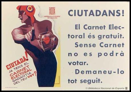 ESpagne 1935 Ciutada ja tens el carnet electoral garantia del teu vot affiche de MORELL