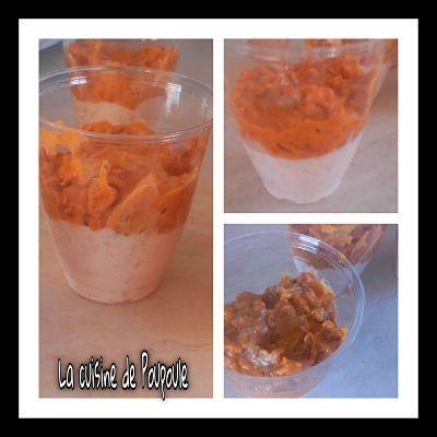 Verrines mousse de jambon et pesto de tomates confites au thermomix ou sans Verrines mousse de jambon et pesto de tomates confites au thermomix ou sans