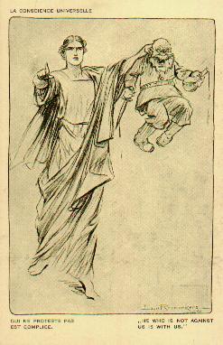 WW1 Qui ne proteste pas est complice carte postale de Raemaekers, Louis