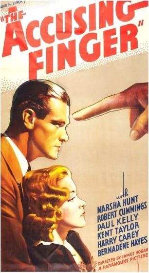 The Accusing Finger Paul Kelly Marsha Hunt 1936