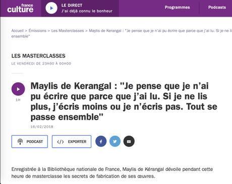 Masterclass Maylis de Kerangal