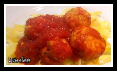 Boulettes de poulet à la sauce tomate au thermomix ou sans Boulettes de poulet à la sauce tomate au thermomix ou sans