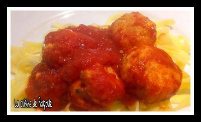 Boulettes de poulet à la sauce tomate au thermomix ou sans 