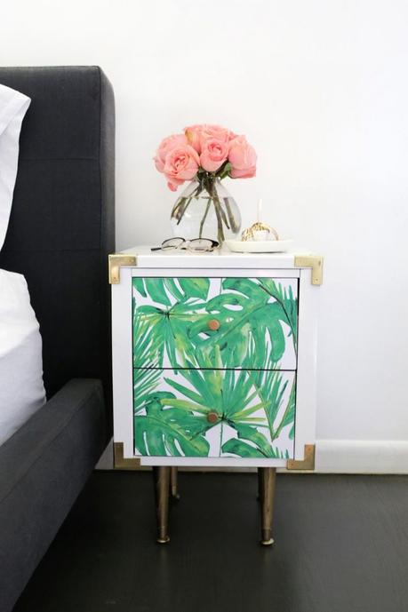 comment transformer meuble ikea hack tendance tropicale art deco