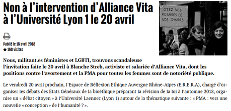 Pas de catholibans dans nos facs !  #Lyon1 #AllianceVita #PMA #LGBTQ