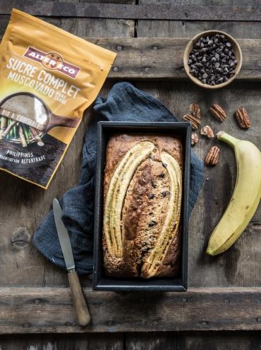 Banana bread bio au sucre Muscovado Alter Eco Recette bio : Banana bread bio au sucre Muscovado Alter Eco