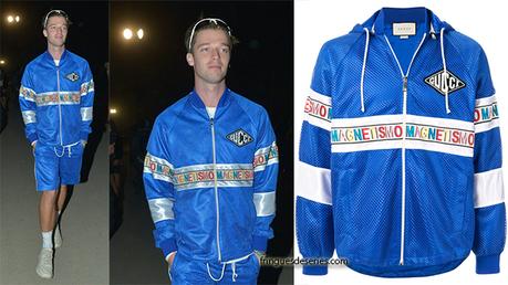 COACHELLA 2018 : Patrick Schwarzenegger in a  head-to-toe Gucci outfit