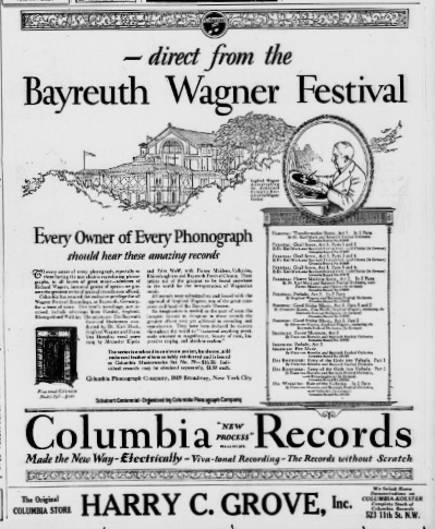Coupure de presse: une séance de signature de Siegfried Wagner à Bayreuth en 1928