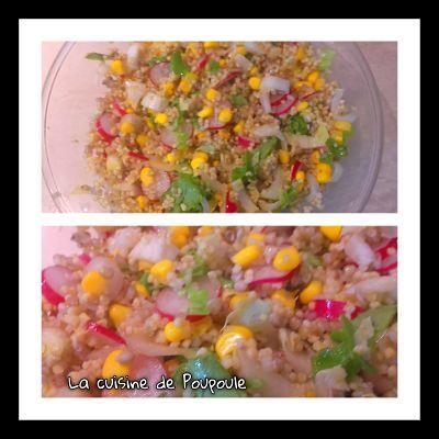 Salade de quinoa aux radis rose