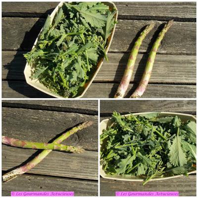 Pesto aux orties, asperges du jardin et fleurs de chou (Vegan)