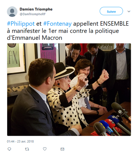 La vieillesse de Geneviève est un naufrage : #MissFacho au 1er mai des #patriotes…