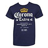 Corona Extra Bottle Label Navy Blue T-Shirt - Medium