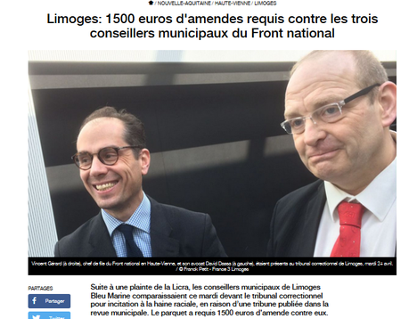 Sur la racaille tristement ordinaire du #FN… Ici, #Limoges Sur la racaille tristement ordinaire du #FN… Ici, #Limoges