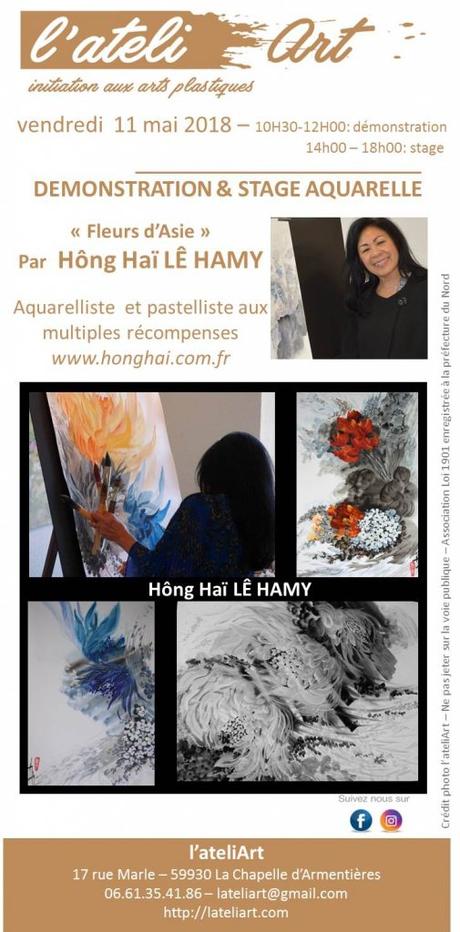 Hông Haï LÊ Hamy sera à l’ateli’art à La Chapelle d’Armentières le  vendredi 11 mai  2018