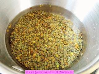 Salade aux 2 lentilles, aux radis et à l'Ail des Ours (Vegan)