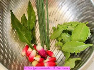 Salade aux 2 lentilles, aux radis et à l'Ail des Ours (Vegan)