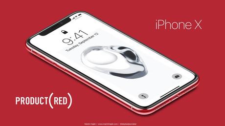 Concept : l’iPhone X (PRODUCT)RED rouge vu par Martin Hajek