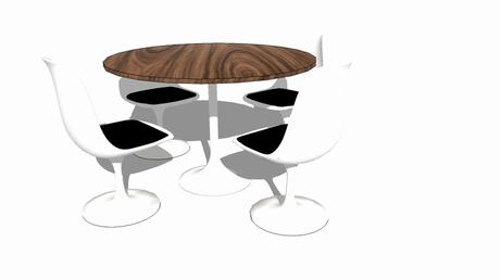 Meuble Entrepot Preview Of 3d Model Of Tulip Chair Blocos Sketchup
