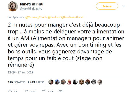 Manger, cette perte de temps...