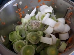 Fondue de Poireaux et Carotte à la Poitrine fumée Cliquer sur les photographies pour les agrandir