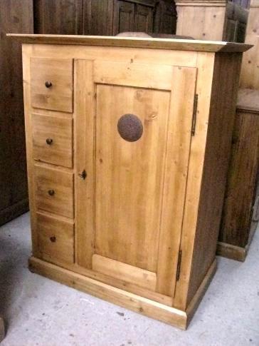 Décaper Meuble Bois Décaper Meuble Bois Armoire 1 Porte 4 Tiroirs En Vieux Bois Recyclé Style Antique