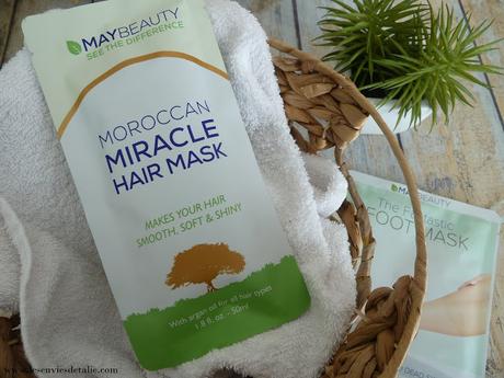J'ai testé le masque tissu Moroccan Miracle Hair Mask de MayBeauty