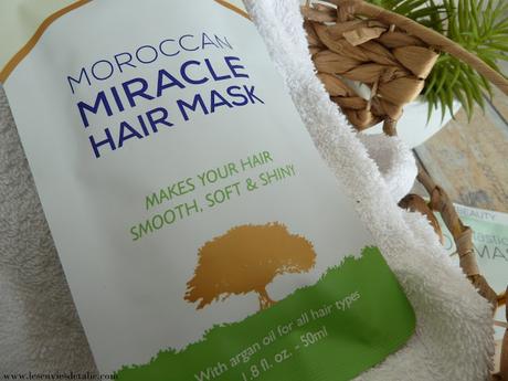 J'ai testé le masque tissu Moroccan Miracle Hair Mask de MayBeauty