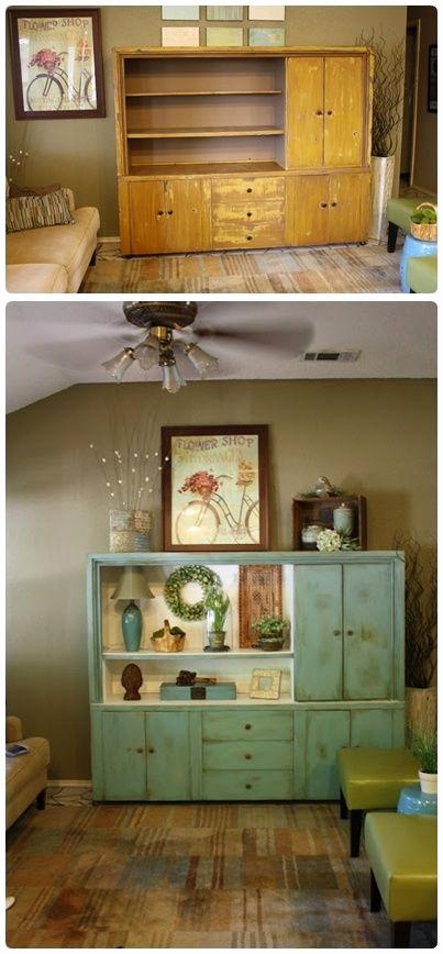 Meuble De Recup Painted Cabinet Transformation Craft Ideas Pinterest