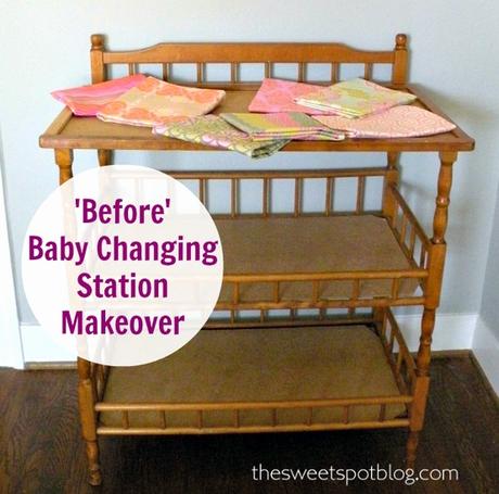 Before Baby Changing Table Makeover by The Sweet Spot Blog