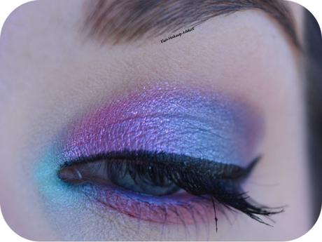 Makeup Bleu et Rose de Printemps