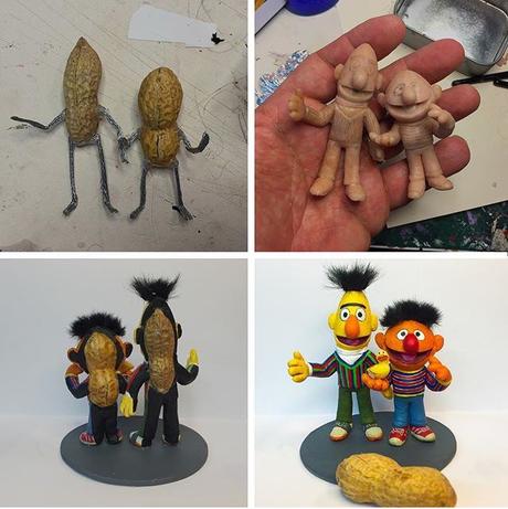 Steve Casino peint sur des Tic-Tac et des cacahuètes !