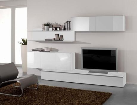 Meuble Tele Blanc Laque Position Murale Ikea Elegant Salon Avec Meuble Tv Avec
