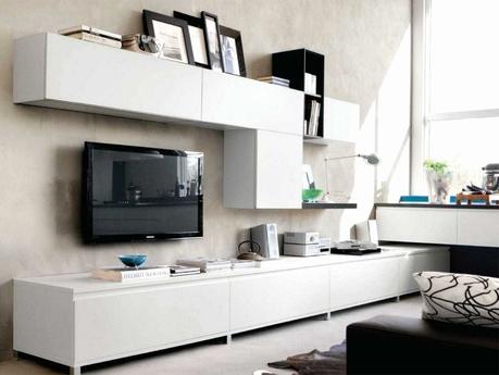 Meuble Tv orientable Meuble De Salon Design En Blanc – 20 Idées élégantes