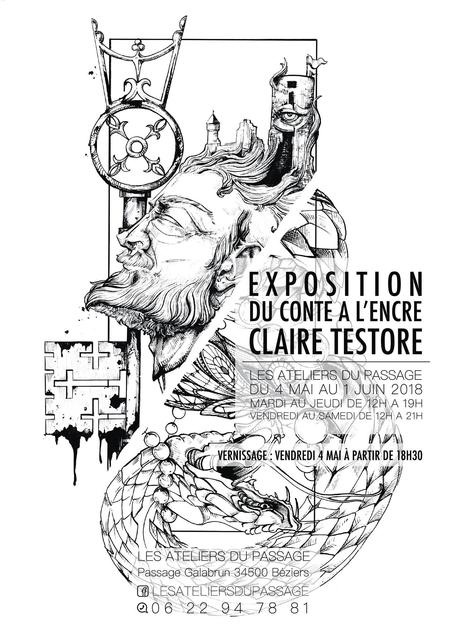 Exposition « Du Conte à L’Encre » de Claire Testore – Ateliers du Passage Béziers