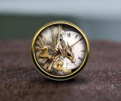 Quincaillerie Meuble Cuisine Steampunk Dragon Boutons Faits Main Vintage Bronze Mode