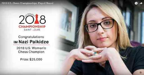 Nazi Paikidze est sacrée championne des USA 2018 pour la seconde fois - Photo © US Chess Championship