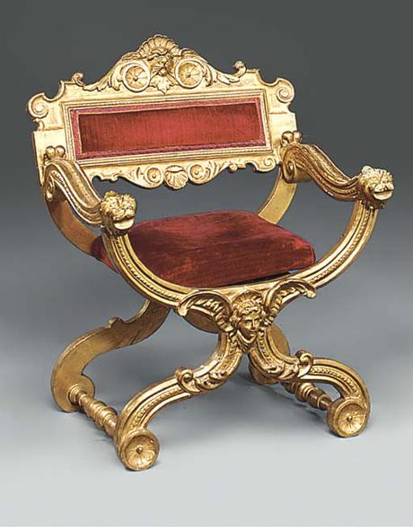 Meuble Style Baroque An Italian Giltwood X Framed Savonorola Chair