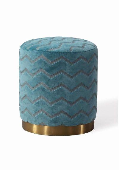 Les 257 meilleures images du tableau Salons sur Pinterest Azure Sky Chevron Pattern Round Velvet Ottoman Footstool