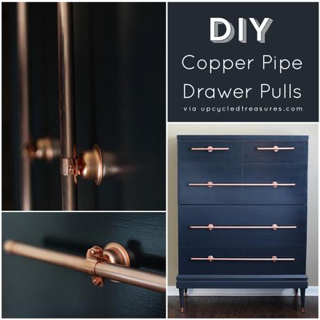 Meuble Rangement Metal Dresser with Diy Copper Pipe Drawer Pulls