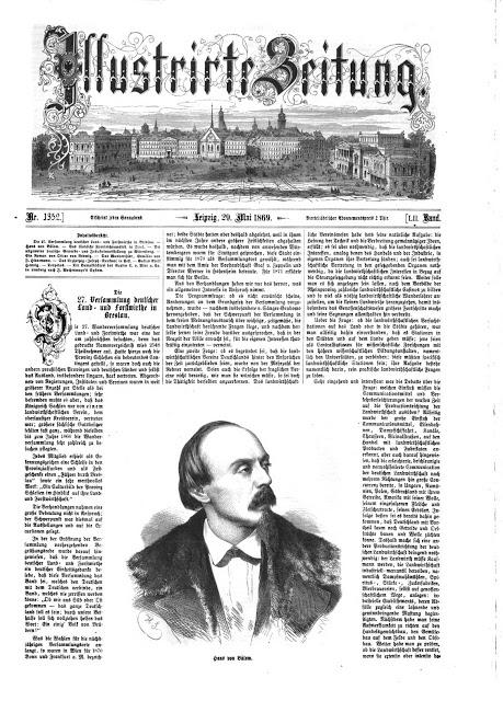 Hans von Bülow fait la une de l'Illustrirte Zeitung du 29 mai 1868