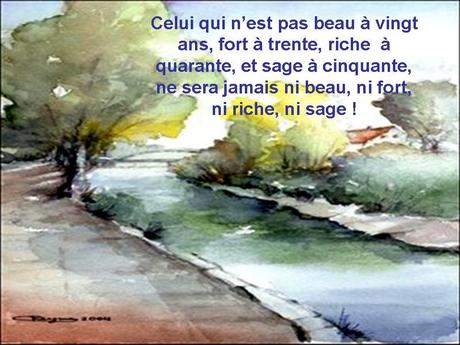 Divers - Vieillir.... sur fonds d'aquarelle