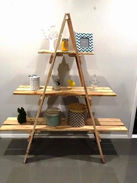 Meuble De Veranda 18 Creating A Shelving Unit Out Of A Wooden Ladder and Pallet