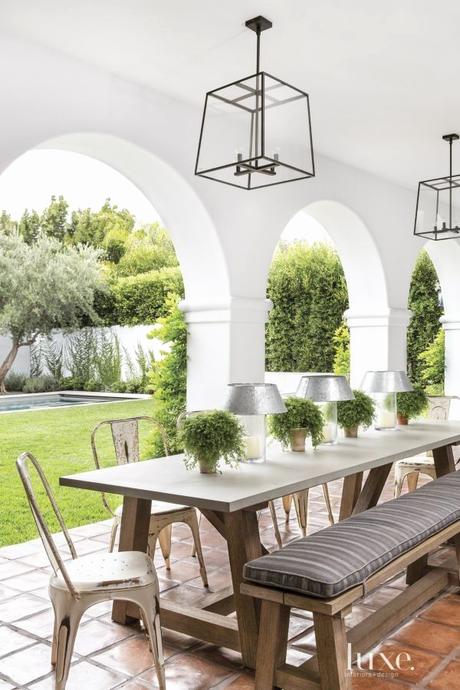 Meuble De Veranda Spanish Colonial Home with Covered Veranda Outdoor Dining Room