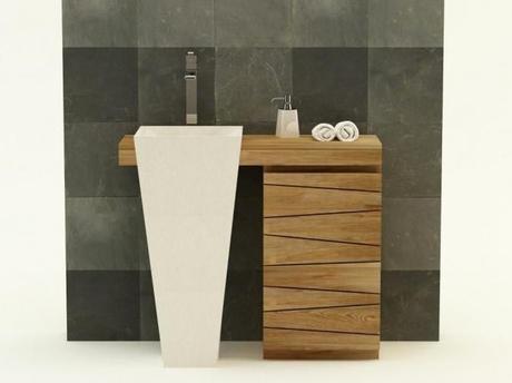 Meuble Salle De Bain Teck 60 Cm Meuble Salle De Bain Teck 60 Cm Salerne Meuble En Teck Et Terrazzo Design 699€